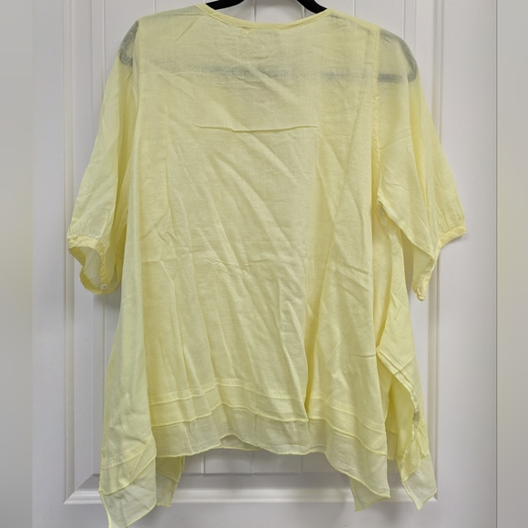 Dolma Cherie Cotton Yellow Women's Top - Picture 5 of 7